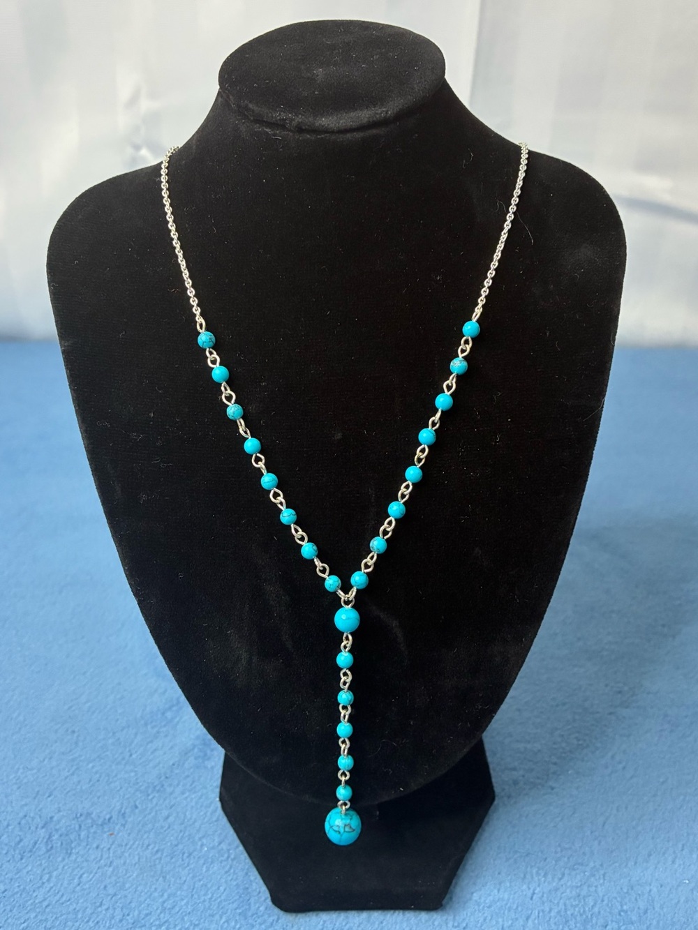 Turquoise Bead Y-Necklace - Women's Jewelry